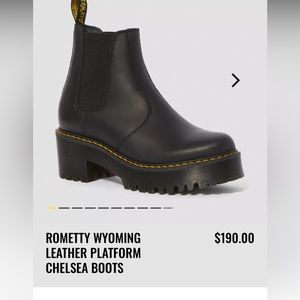 DR MARTENS ROMETTY WYOMING LEATHER PLATFORM CHELSEA BOOTS